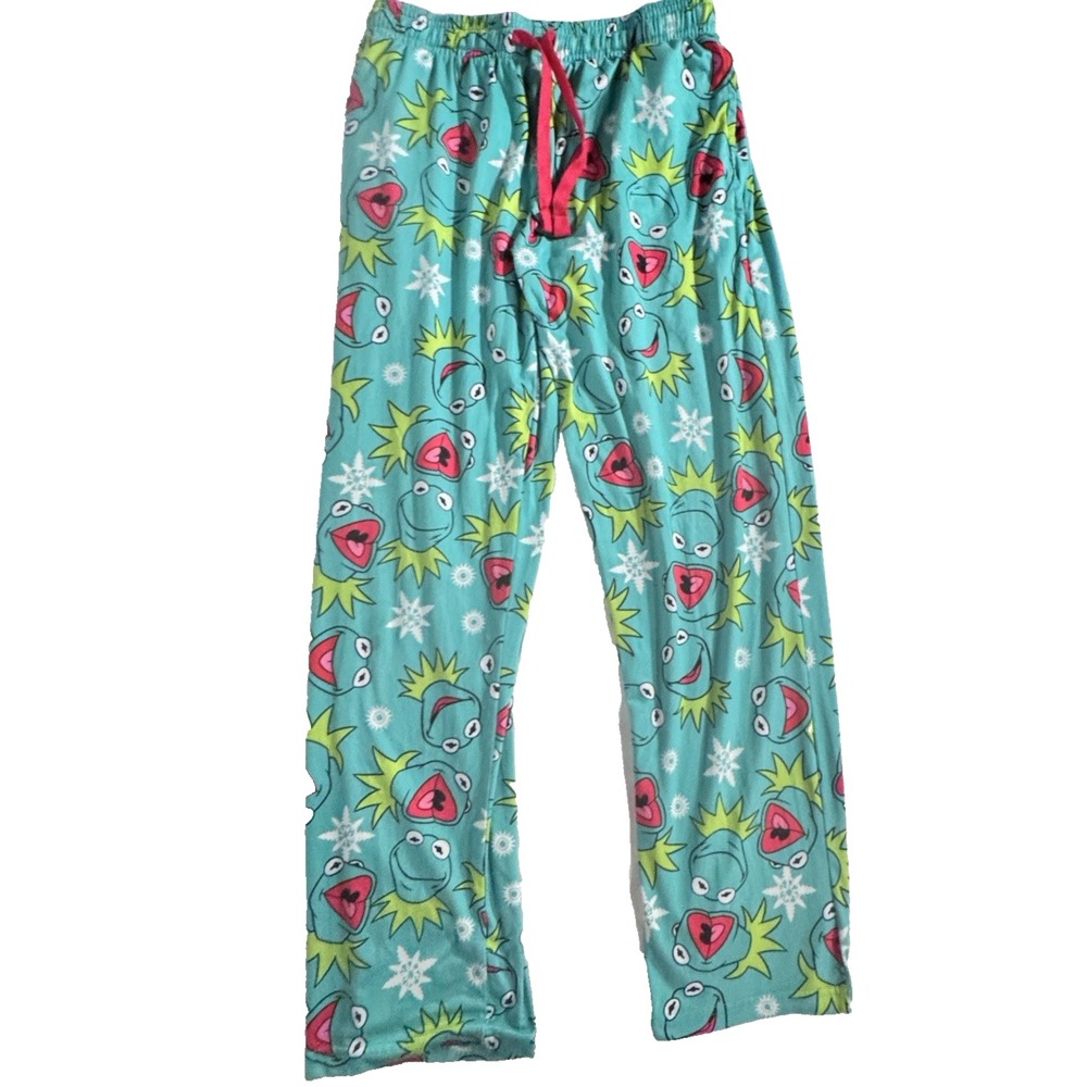 Kermit The Frog Sleep Pants Men's Small The Muppets Lounge Pajamas Winter Disney
